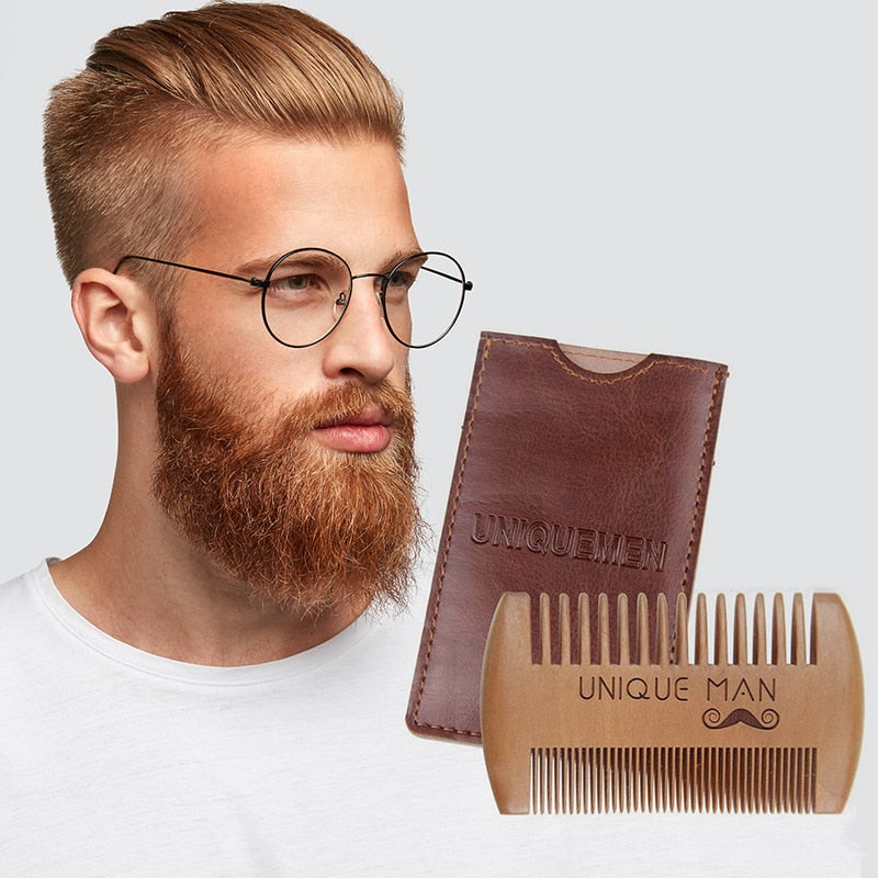 Natural Wood Hair Brush Beard Comb
