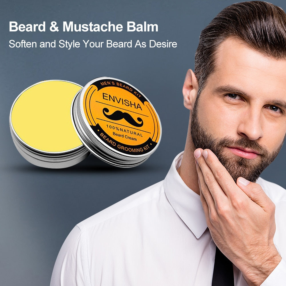 1Set Men Beard Grooming Kit Mustache & Beard