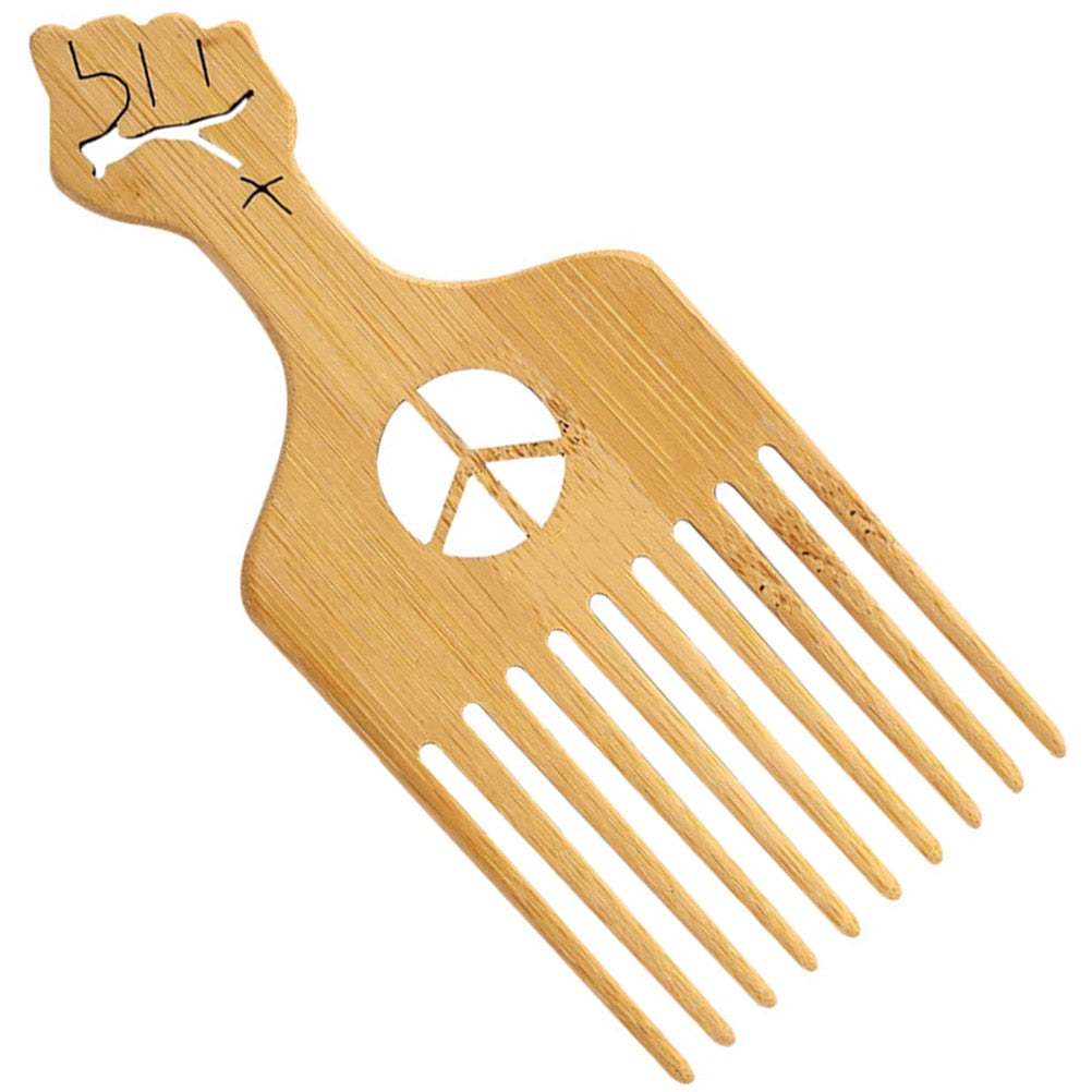 Comb Hair Pick Beard Wooden