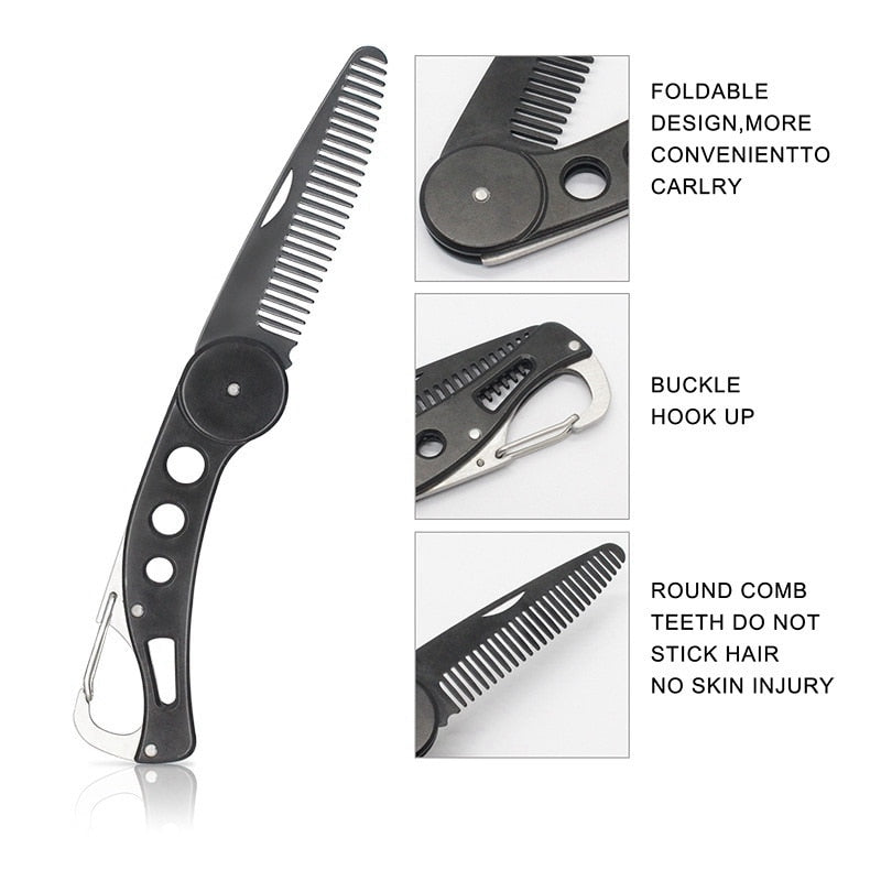 Foldable Comb Folding Pocket Clip