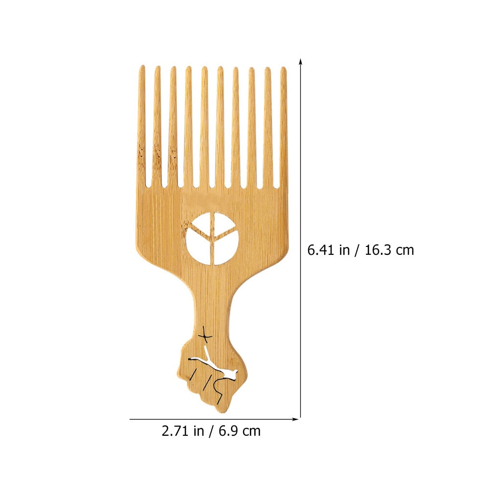 Comb Hair Pick Beard Wooden